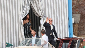 Imagen de Jeff Bezos y Lauren Sanchez antes de su boda el 25 de junio de 2025 en Venecia, Italia.