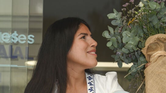 Isa Pantoja, a la salida del hospital