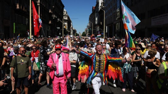 Imagen de la manifestaci&oacute;n LGTBIQ+ en Budapest.