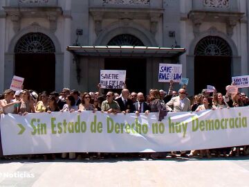 Jueces y fiscales se manifiestan contra las reformas judiciales del Gobierno