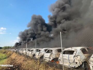 Imagen del incendio en Algete.