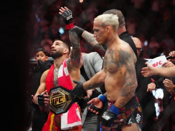 Ilia Topuria, tras su victoria ante Charles Oliveira