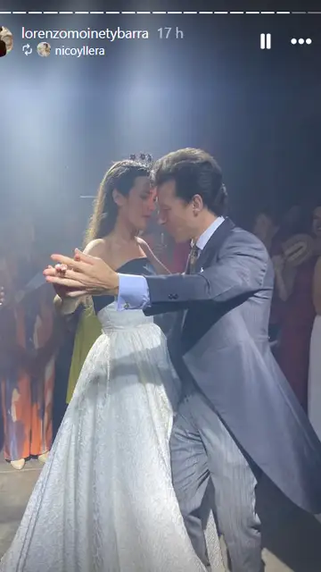 Lorenzo Moinet y Gabriela Represa bailando en la fiesta de su boda Lorenzo Moinet y Gabriela Represa bailando en la fiesta de su boda
