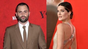 Penn Badgley y Meghann Fahy