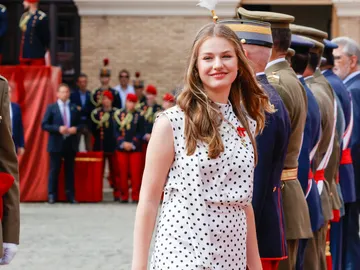 Princesa Leonor con un vestido de Lunares Princesa Leonor con un vestido de Lunares