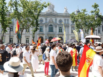 Concentración en Madrid convocada por cinco asociaciones de jueces y fiscales frente a la sede del Tribunal Supremo