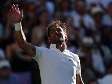 Fognini en su partido ante Carlos Alcaraz