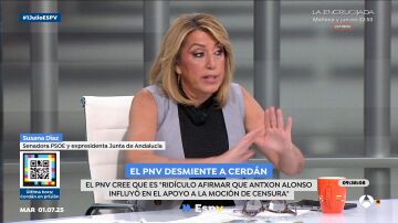 Susana Díaz, contundente sobre Santos Cerdán: "No voy a defender a este presunto golfo y ladrón"