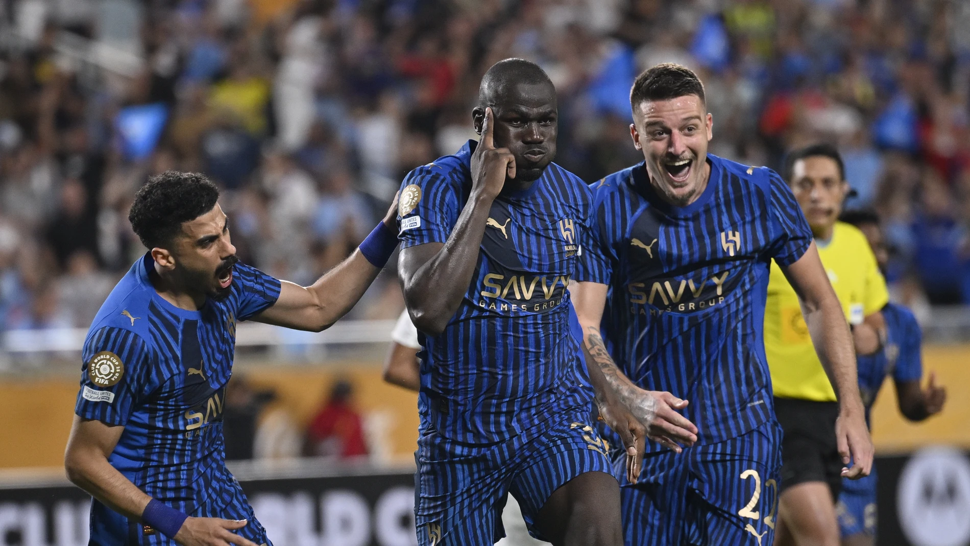 Kalidou Koulibaly celebra su gol ante el Manchester City Kalidou Koulibaly celebra su gol ante el Manchester City