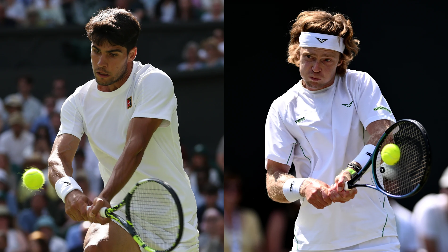 Carlos Alcaraz y Andrey Rublev, rivales en octavos de final de Wimbledon Carlos Alcaraz y Andrey Rublev, rivales en octavos de final de Wimbledon