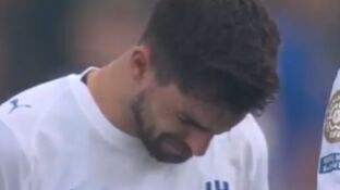 Rub&eacute;n Neves rompe a llorar en el minuto de silencio en honor a Diogo Jota