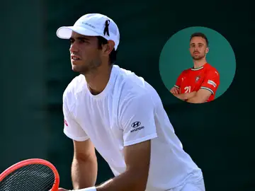 El tenista Nuno Borges en la presente edición de Wimbledon El tenista Nuno Borges en la presente edición de Wimbledon