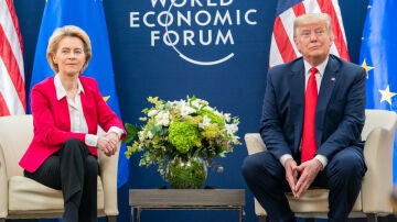 Reunión entre Von der Leyen y Trump. Archivo.
