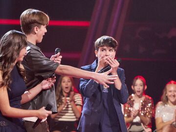 David Calvo se une a Lucía e Iker como semifinalistas del equipo Lola Índigo en La Voz Kids 