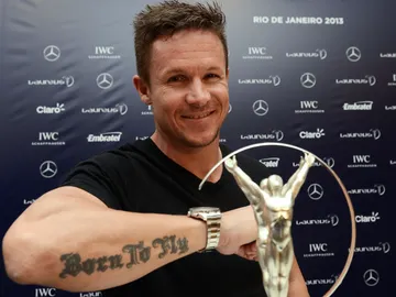 Felix Baumgartner, en los Premios Laureus de 2013 Felix Baumgartner, en los Premios Laureus de 2013