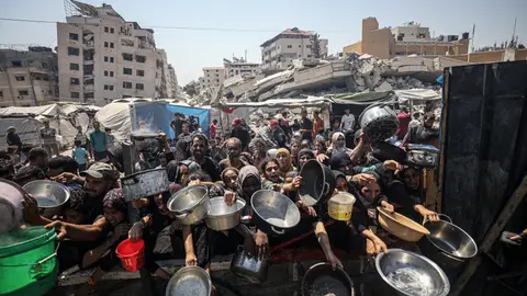 Imagen de la hambruna en Gaza. Imagen de la hambruna en Gaza.