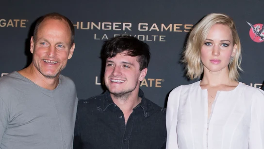 Woody Harrelson, Josh Hutcherson y Jennifer Lawrence de Los juegos del hambre Woody Harrelson, Josh Hutcherson y Jennifer Lawrence de Los juegos del hambre