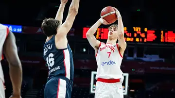 Guillermo del Pino durante el partido Guillermo del Pino durante el partido