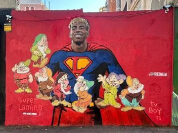 El mural vandalizado