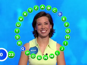 Rosa, implacable en El Rosco: se asegura la victoria con 23 aciertos y manda a Manu a la Silla Azul Rosa, implacable en El Rosco: se asegura la victoria con 23 aciertos y manda a Manu a la Silla Azul