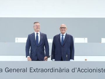 El CEO del Sabadell, César González-Bueno y el presidente, Josep Oliu