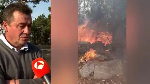 El alcalde de Ponteceso habla sobre los incendios El alcalde de Ponteceso habla sobre los incendios