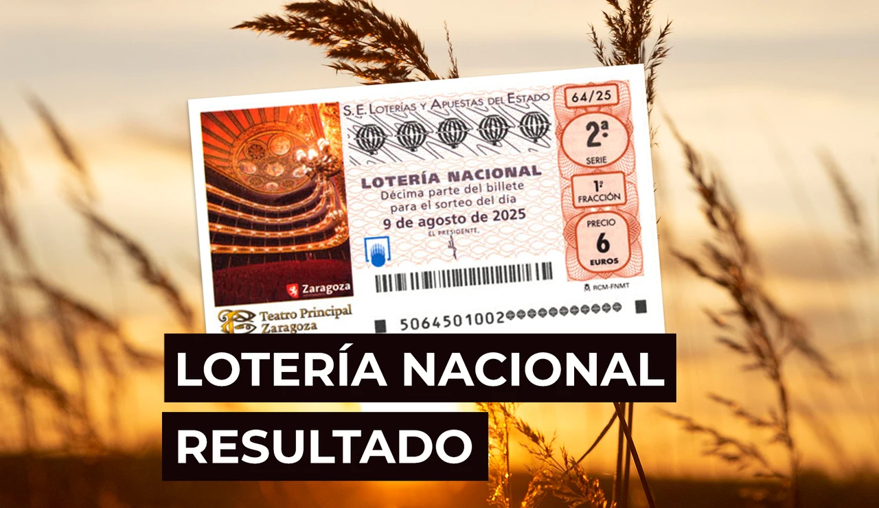 Lotería Nacional: Resultado de hoy sábado 9 de agosto de 2025