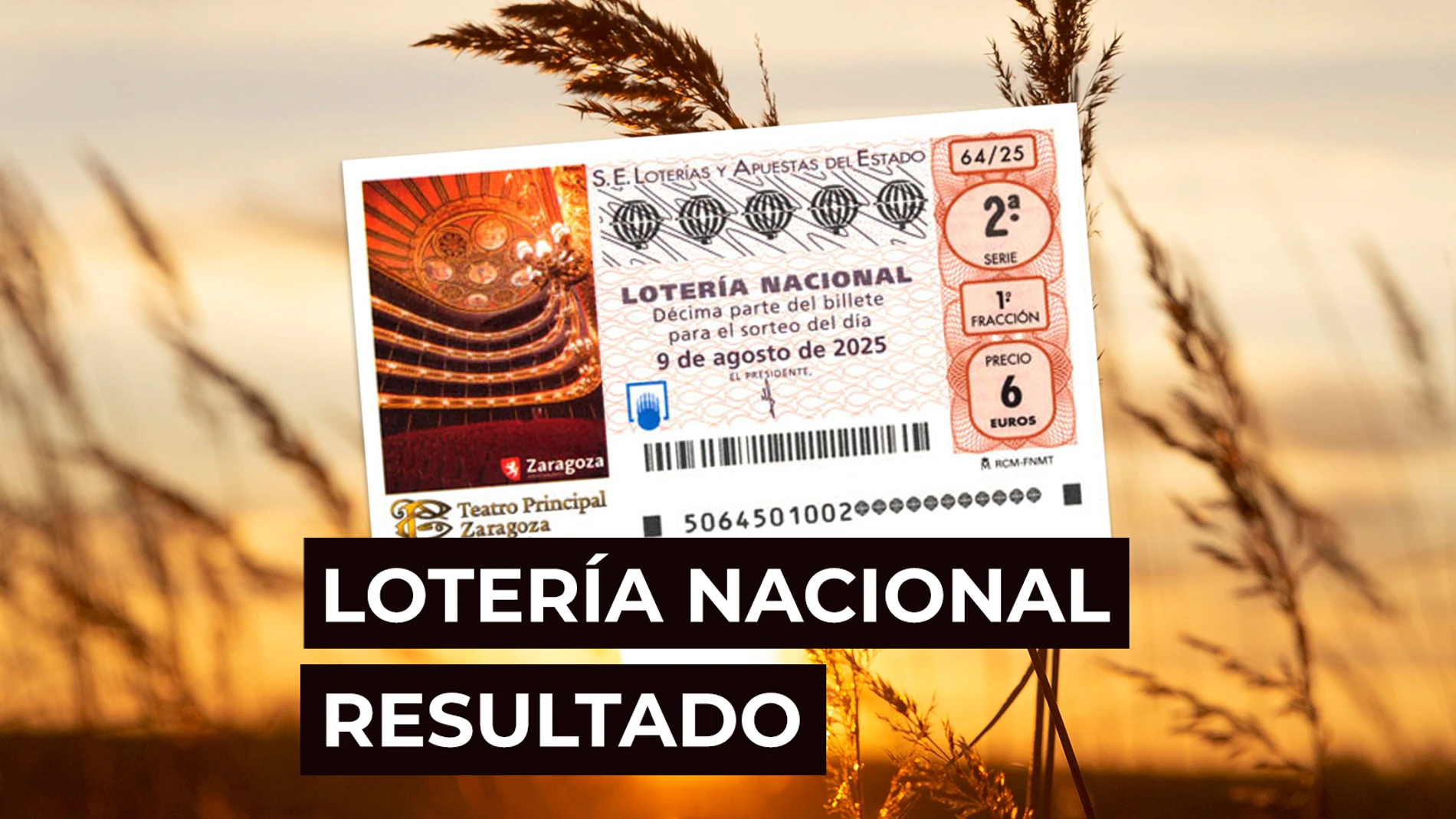 Lotería Nacional: Resultado de hoy sábado 9 de agosto de 2025 Lotería Nacional: Resultado de hoy sábado 9 de agosto de 2025