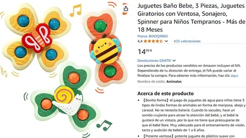Sonajeros para la ducha de Amazon Sonajeros para la ducha de Amazon