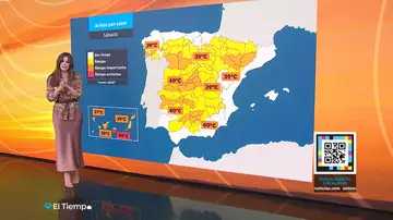 Mapa avisos por calor sábado Mapa avisos por calor sábado