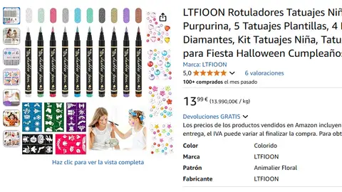 Rotuladores de tatuajes temporales de Amazon Rotuladores de tatuajes temporales de Amazon