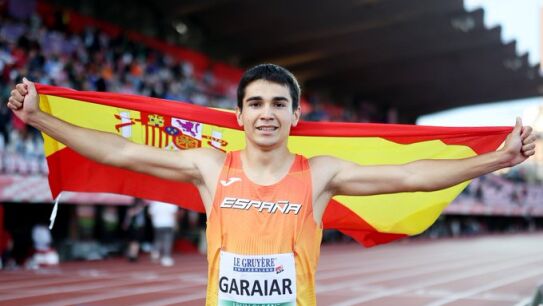 Ander Garaiar tras ganar el oro