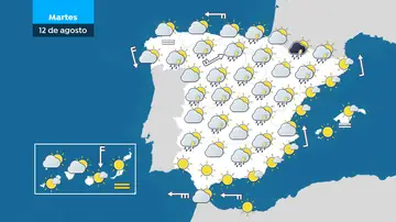 Mapa del martes 12 de agosto Mapa del martes 12 de agosto