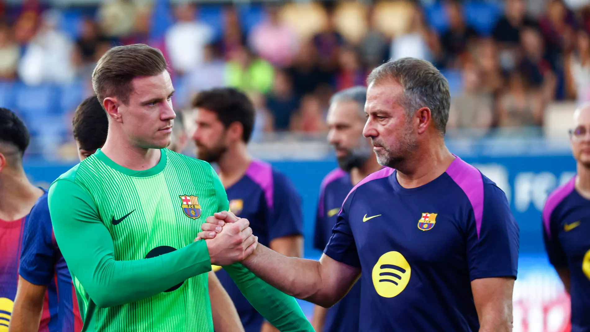 Ter Stegen y Hansi Flick en el Gamper Ter Stegen y Hansi Flick en el Gamper