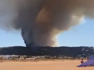 Nuevo incendio forestal en Tarifa cerca de la playa de Bolonia