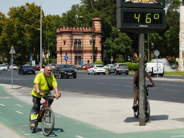 Ola de calor en Sevilla, España 