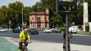 Ola de calor en Sevilla, España 