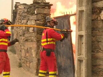 Bomberos en Abejera, Zamora