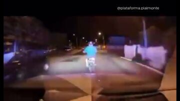 Persecución a motorista en Huelva
