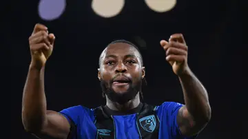 Antoine Semenyo celebra su gol en Anfield Antoine Semenyo celebra su gol en Anfield