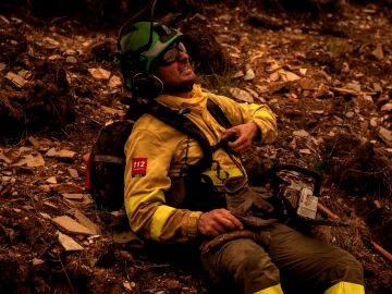 Bombero agotado