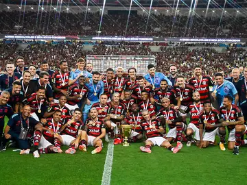 El Flamengo celebrando el campeonato Carioca El Flamengo celebrando el campeonato Carioca