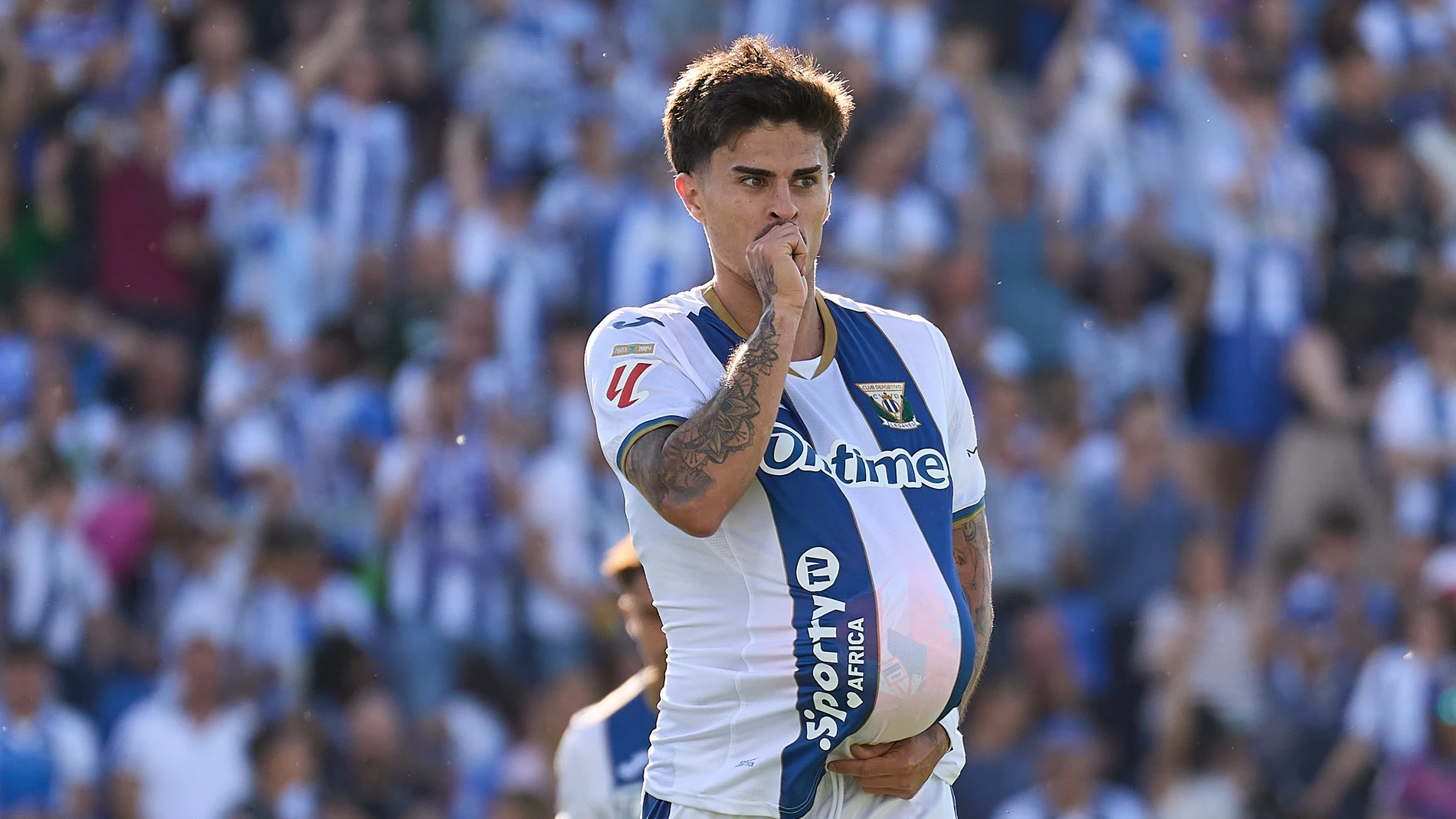 Juan Cruz con el Leganés Juan Cruz con el Leganés