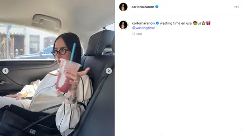 Carlota Marañón con el batido de Hailey Bieber Carlota Marañón con el batido de Hailey Bieber