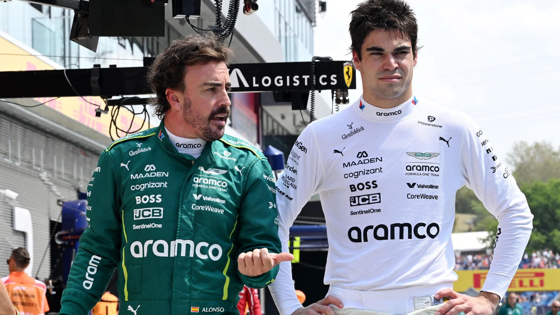 Fernando Alonso con Lance Stroll Fernando Alonso con Lance Stroll