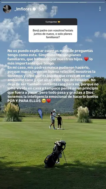 Story de Laura Matamoros, aclarando su relación con Benji Story de Laura Matamoros, aclarando su relación con Benji