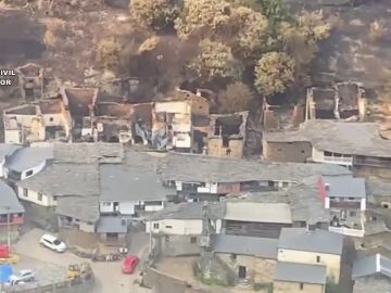 La Guardia Civil difunde imágenes aéreas de las localidades afectadas por los incendios en Ourense