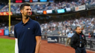 Djokovic en el estadio de los New York Yankees
