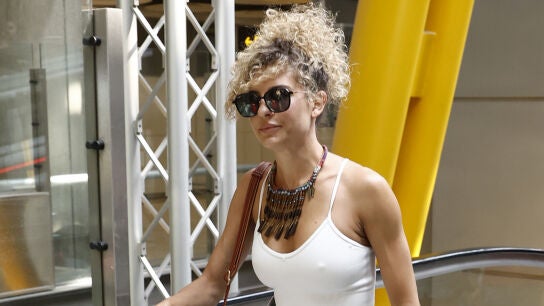 Sheila Casas, a su llegada a Madrid