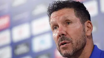 Simeone, en rueda de prensa Simeone, en rueda de prensa